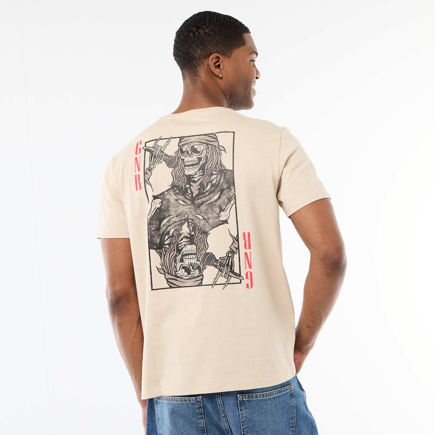 T-shirt à manches courtes 'Guns N' Roses' BEIGE