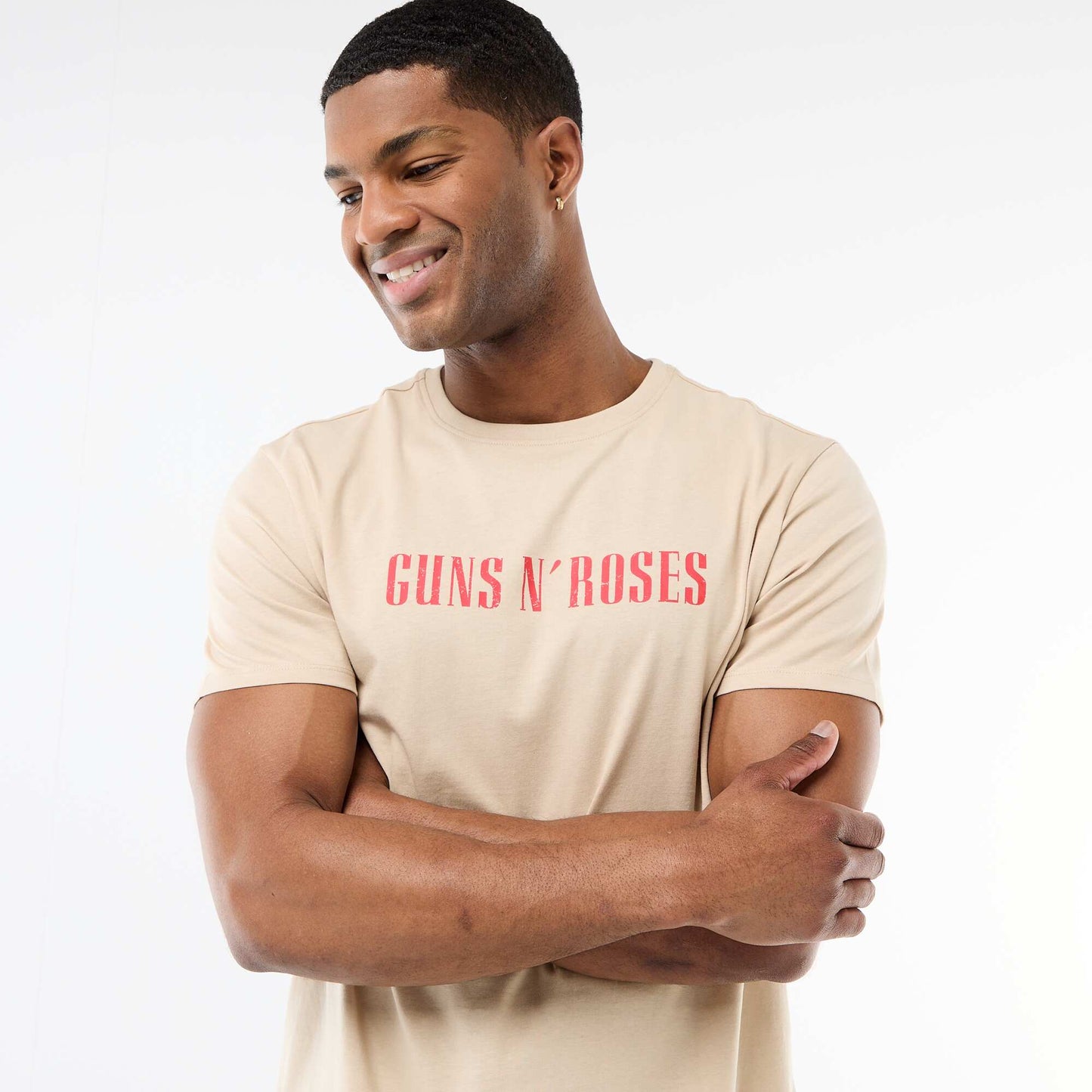 T-shirt à manches courtes 'Guns N' Roses' BEIGE
