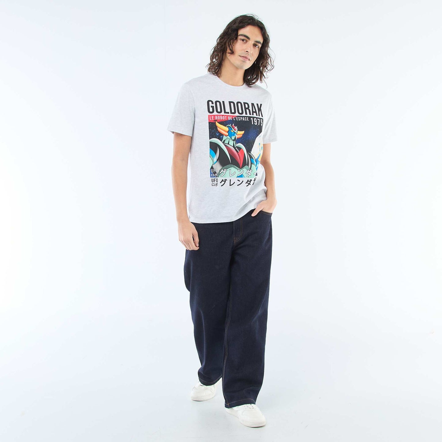 T-shirt imprimé 'Goldorak' GRIS