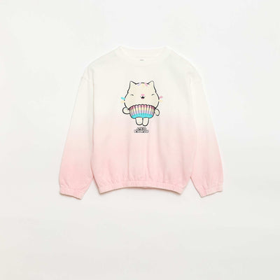 Sweat imprimé 'Gabby's dollhouse' en coton ROSE