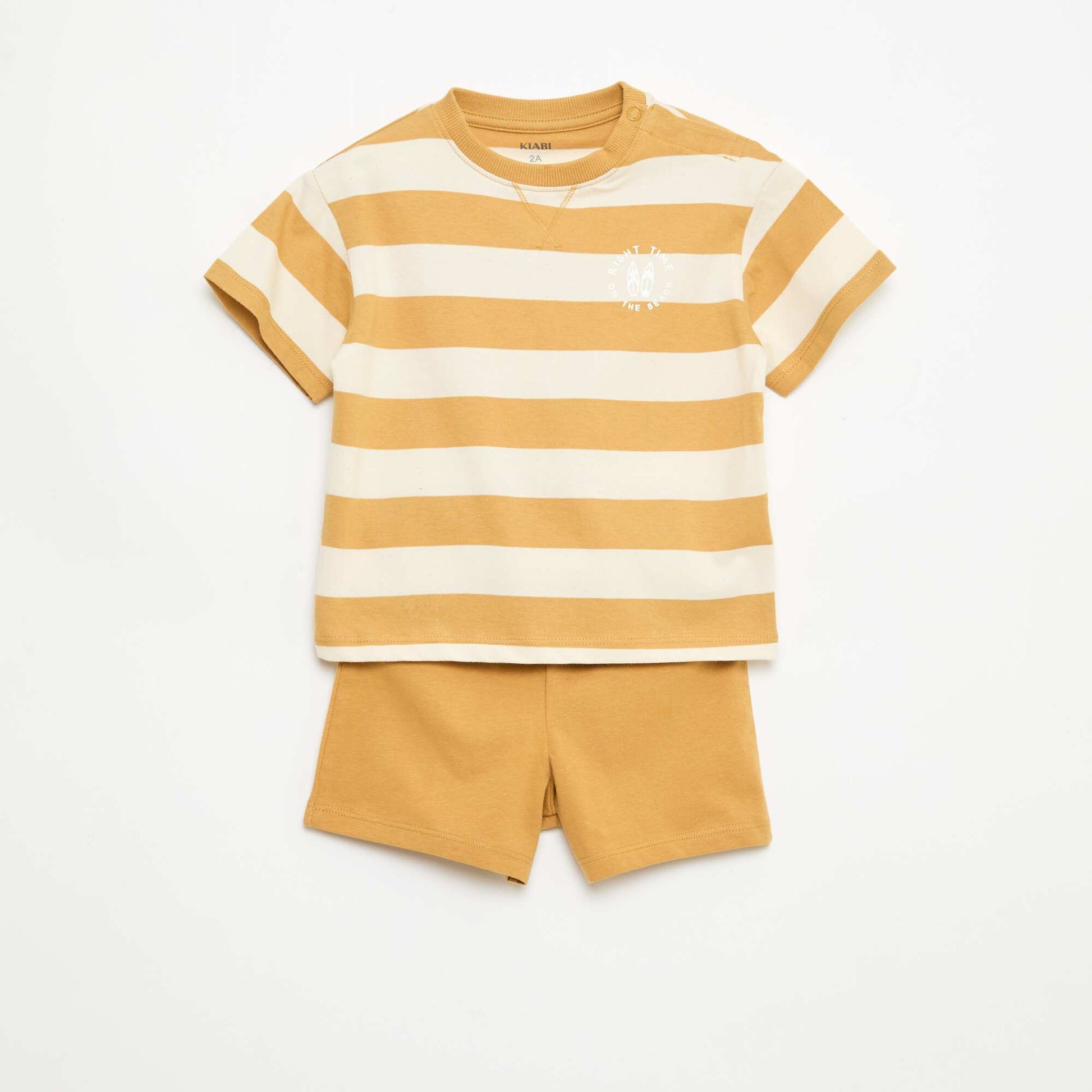 Ensemble pyjama court t-shirt + short - 2 pièces JAUNE