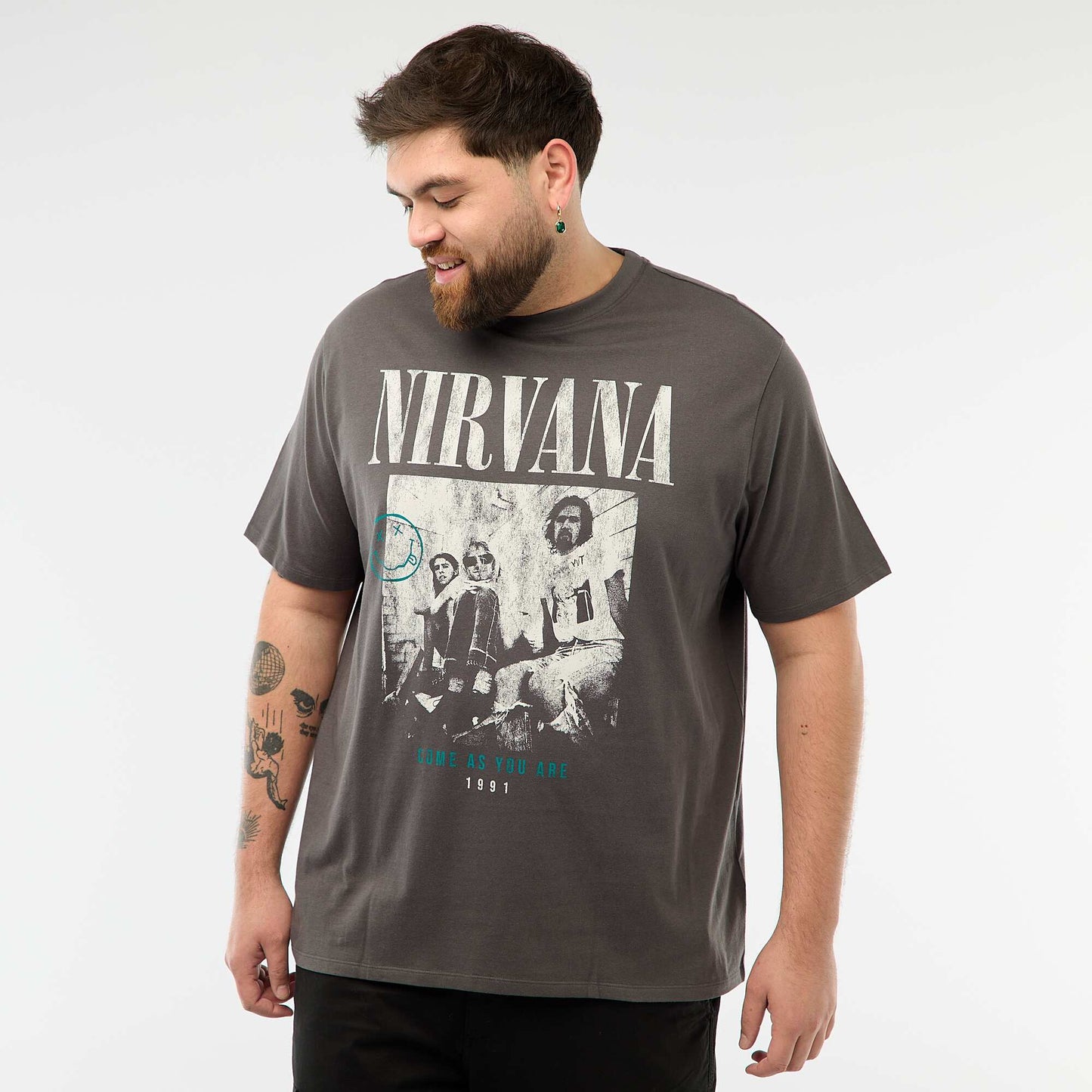 Tee-shirt imprimé 'Nirvana' GRIS