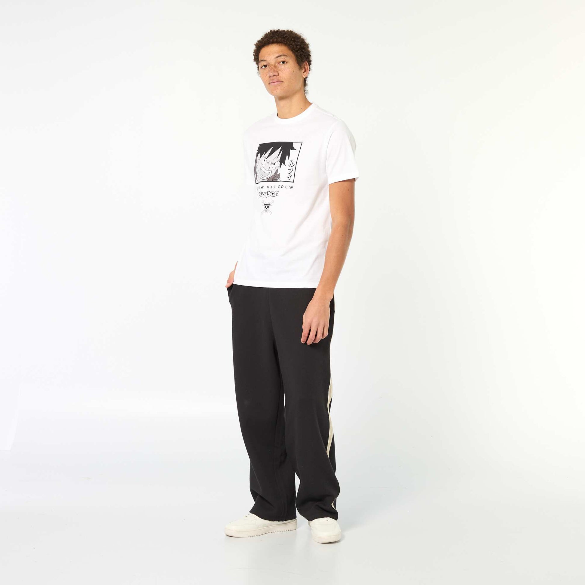 T-shirt imprimé 'One piece' BLANC
