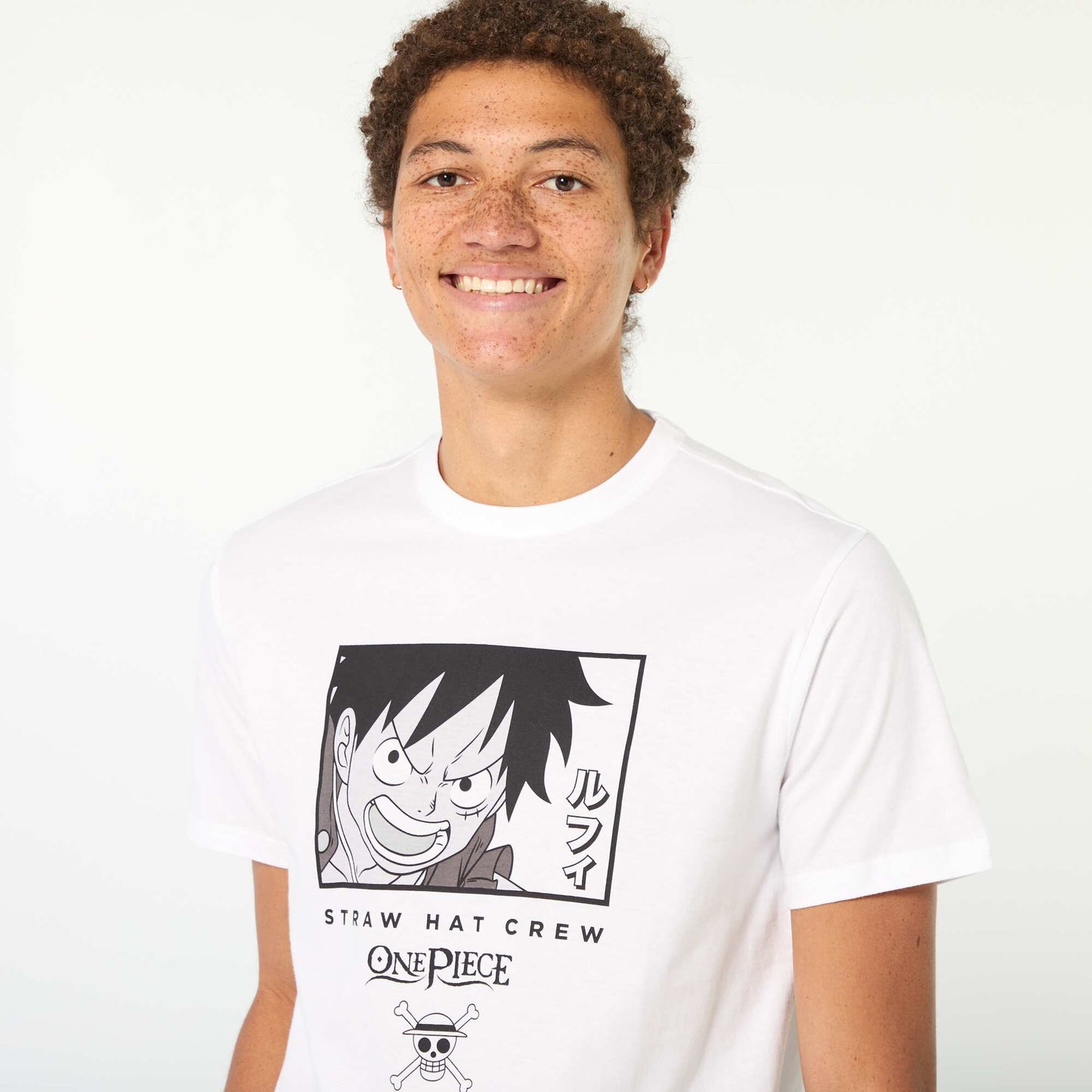 T-shirt imprimé 'One piece' BLANC