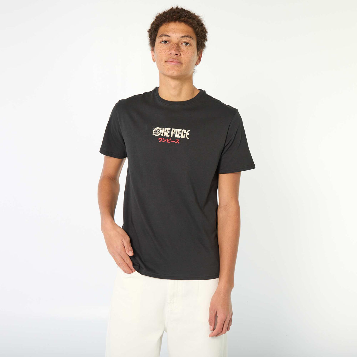 Tee-shirt à manches courtes 'One piece' NOIR
