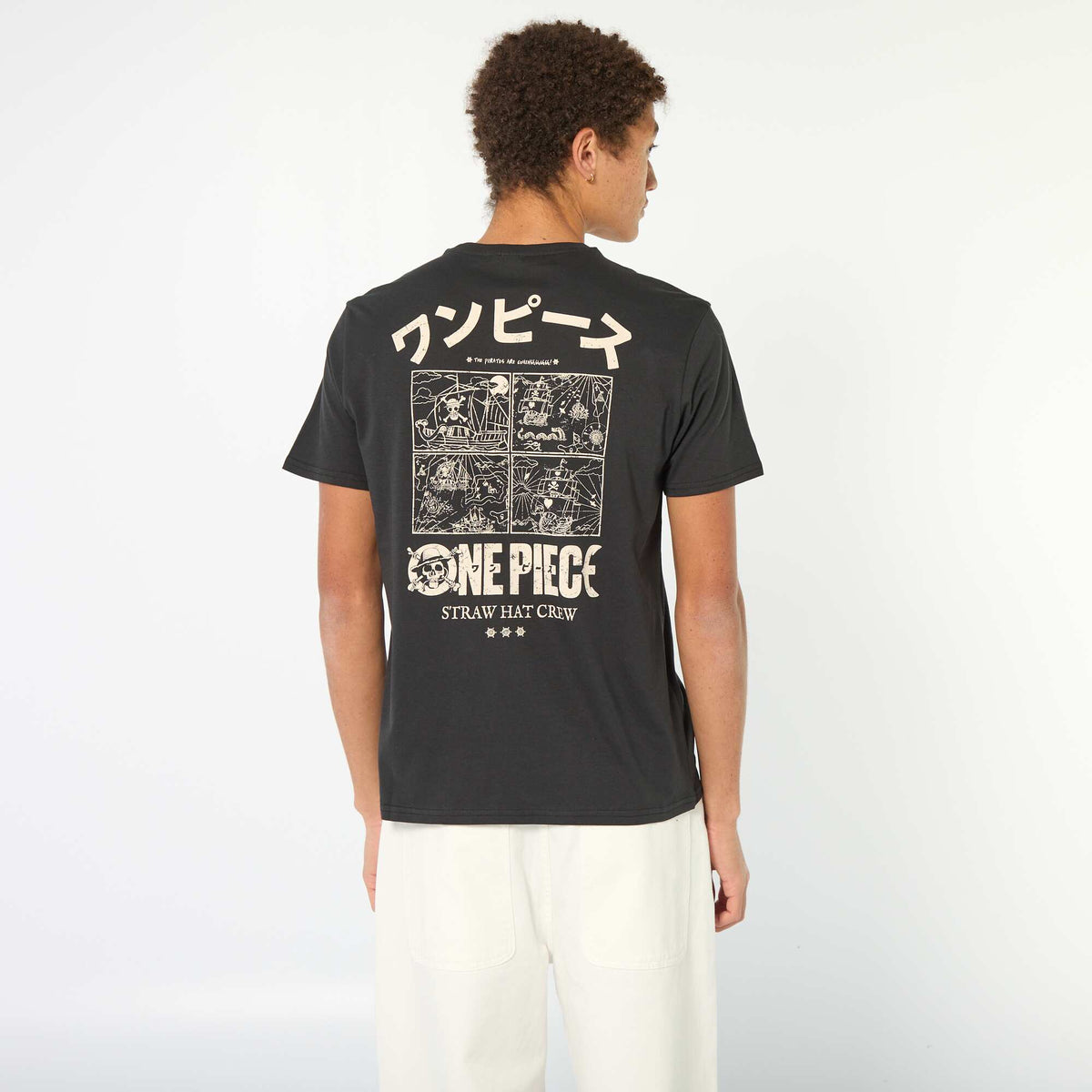 Tee-shirt à manches courtes 'One piece' NOIR