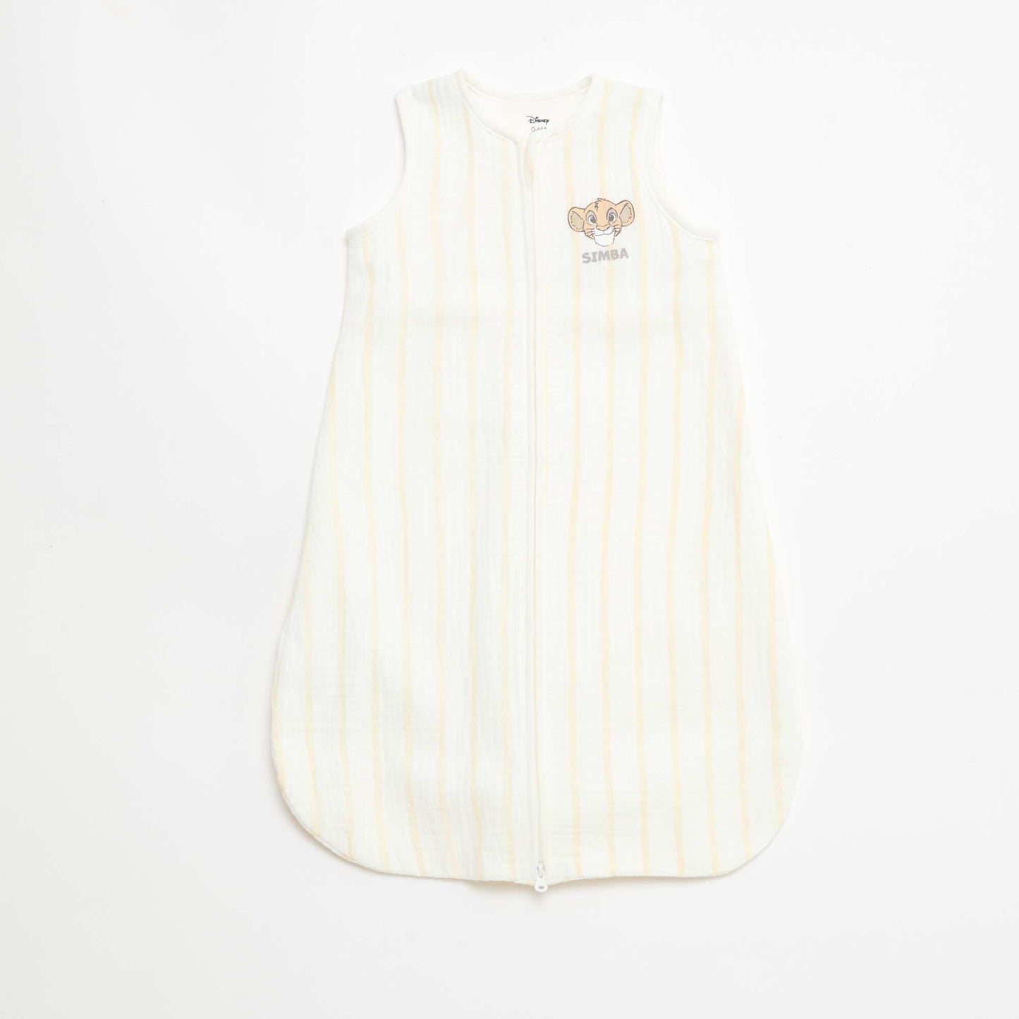 Gigoteuse zippée sans manches 'Disney' 'Simba' en velours BLANC