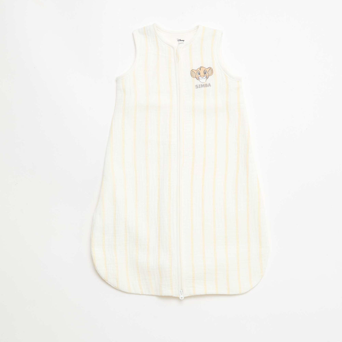 Gigoteuse zippée sans manches 'Disney' 'Simba' en velours BLANC