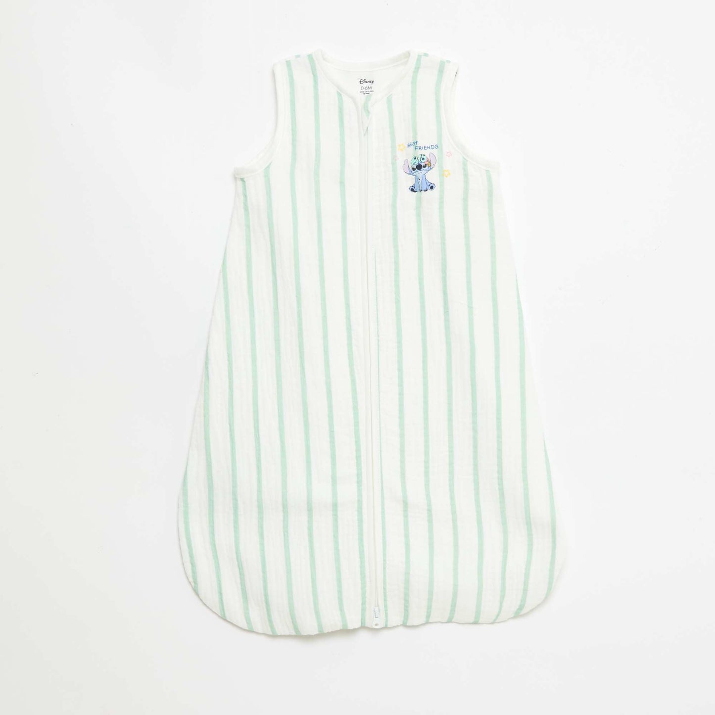 Gigoteuse zippée sans manches 'Disney' 'Stitch' en velours BLANC