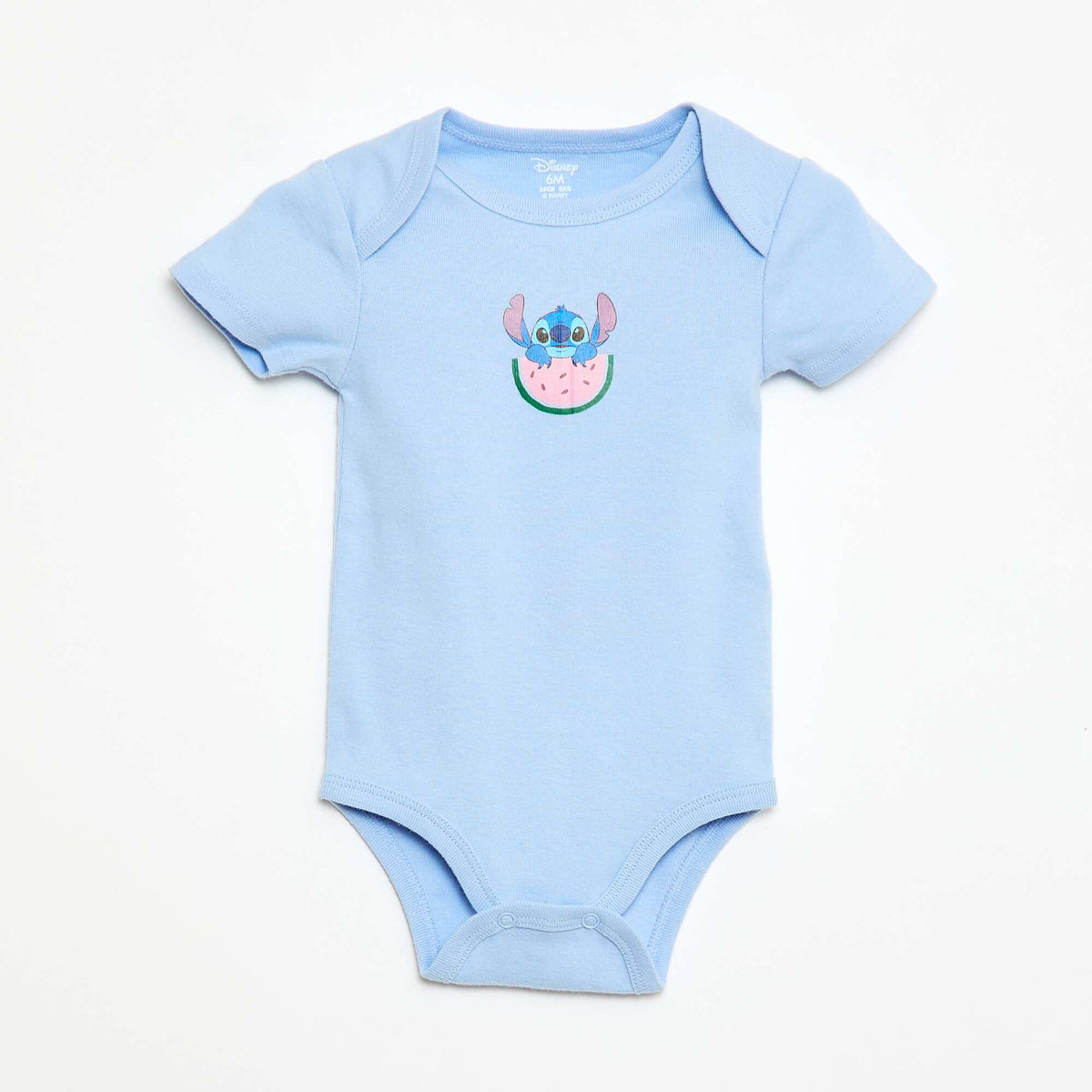 Lot de 2 bodies manches courtes 'Disney' 'Stitch' BLEU