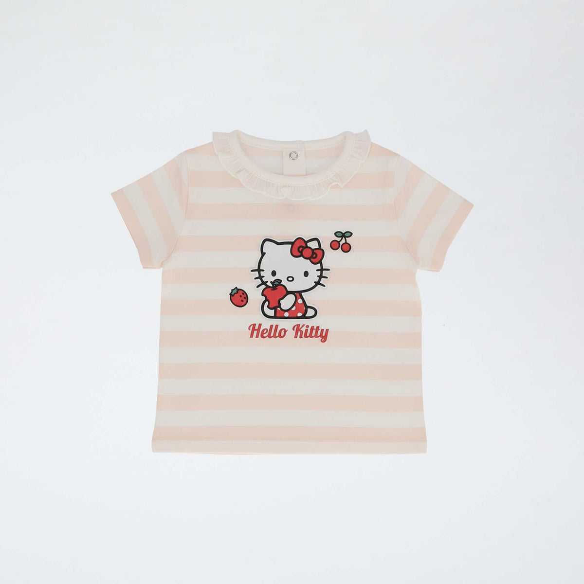 Ensemble 2 pièces combinaison courte + T-shirt hyper 'Hello Kitty' ROSE