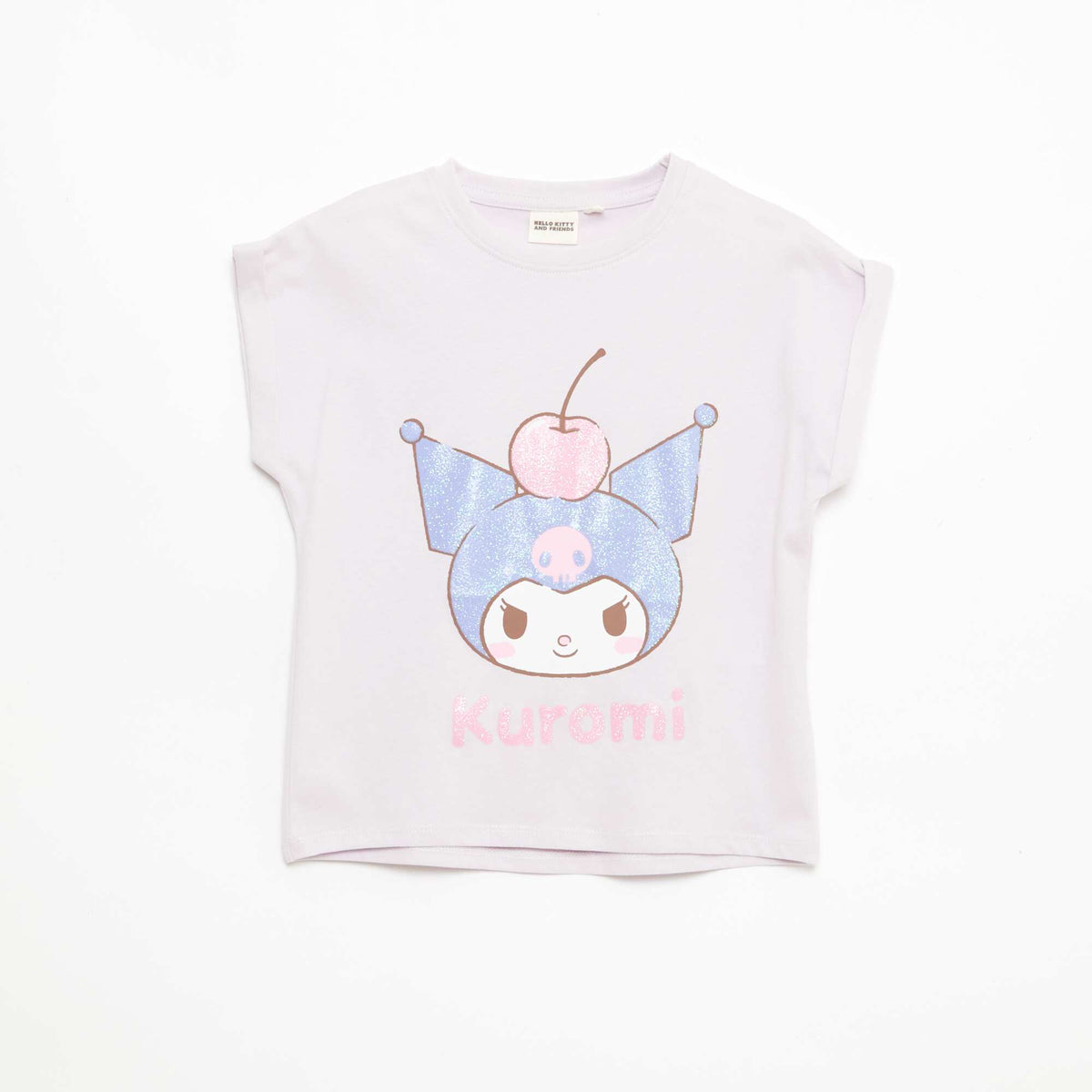 T-shirt imprimé 'Kuromi' uni en coton VIOLET