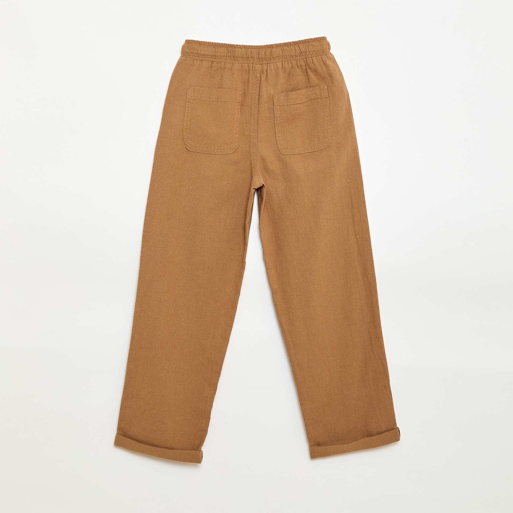 Jogpant en lin mélangé BEIGE