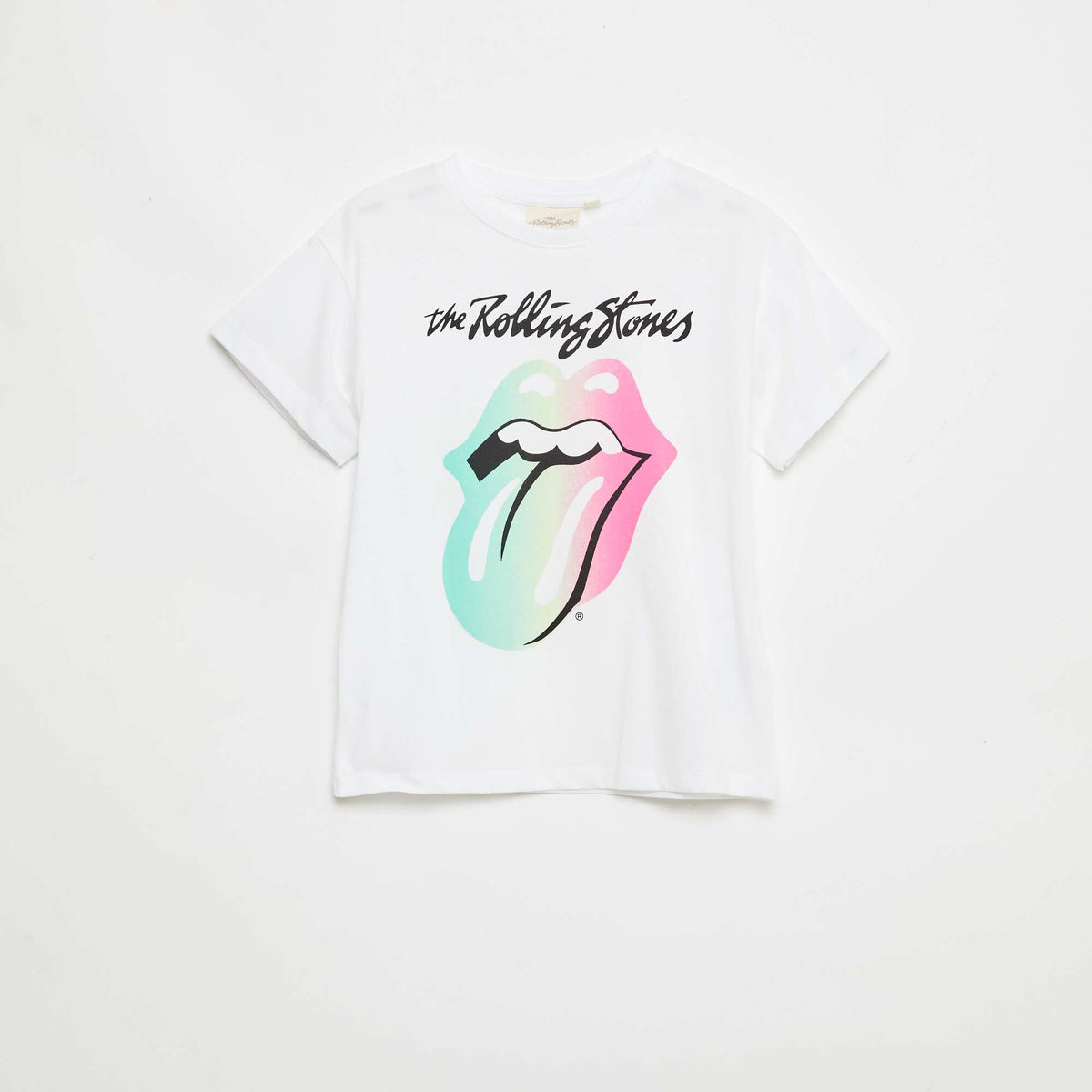 T-shirt imprimé 'Rolling stones' en coton BLANC