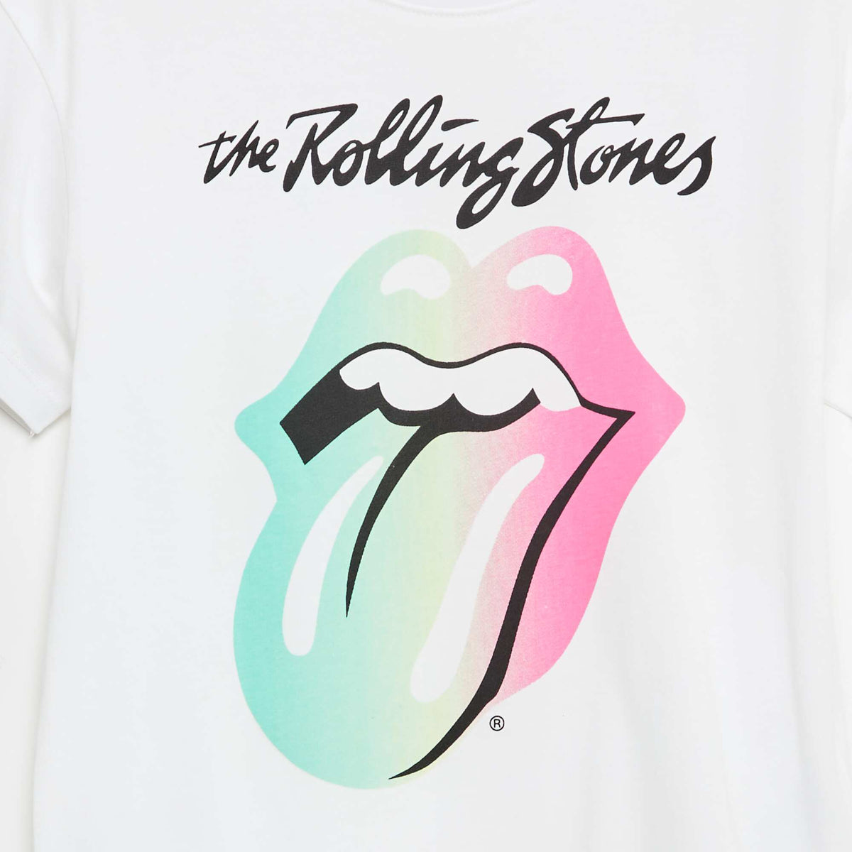 T-shirt imprimé 'Rolling stones' en coton BLANC