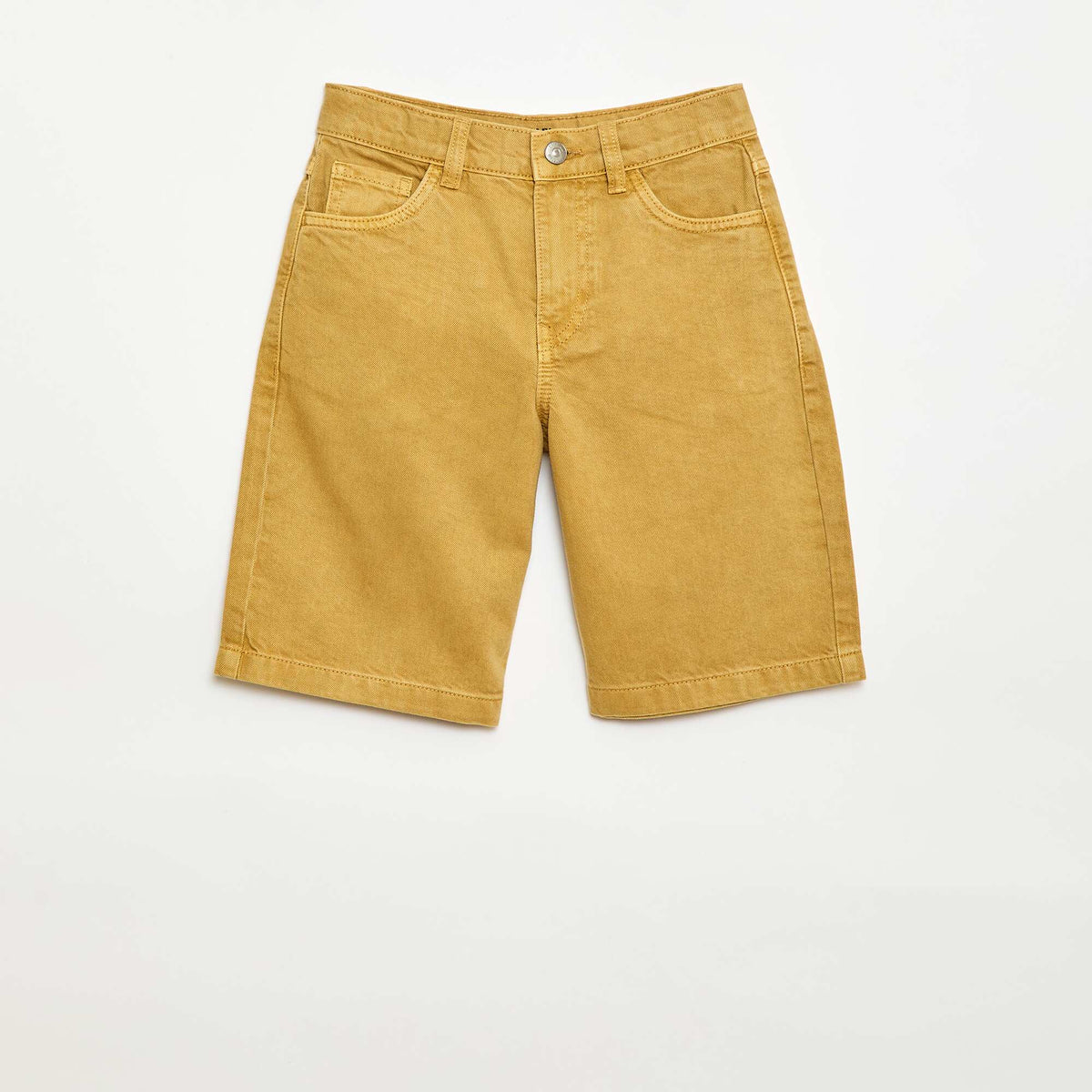 Bermuda en twill 5 poches JAUNE