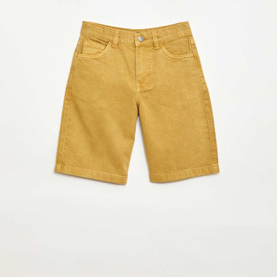 Bermuda en twill 5 poches JAUNE