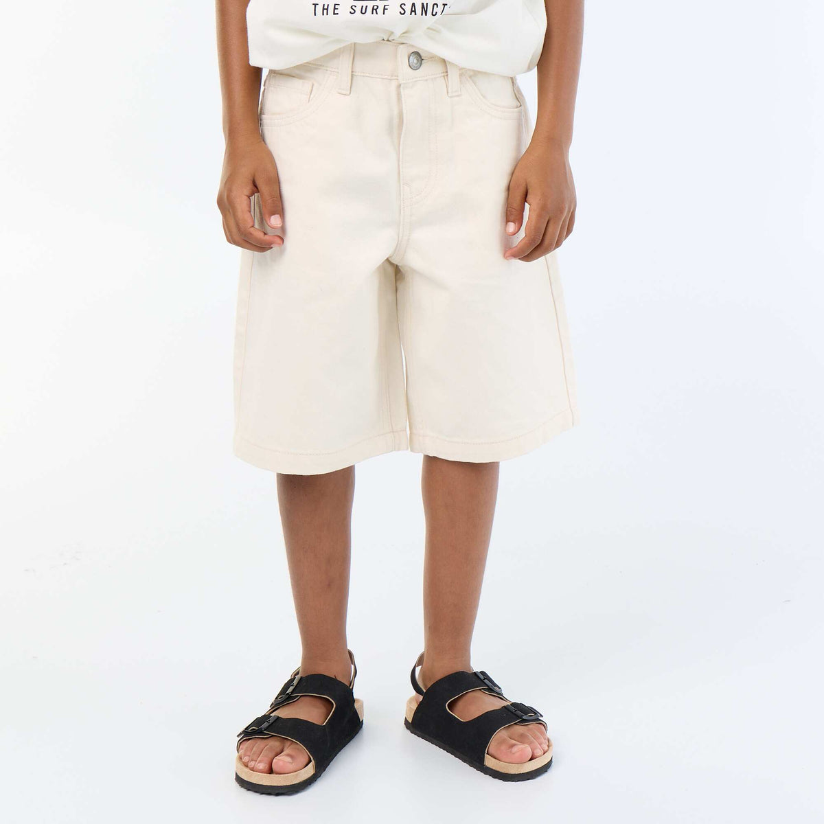 Bermuda en twill 5 poches ECRU