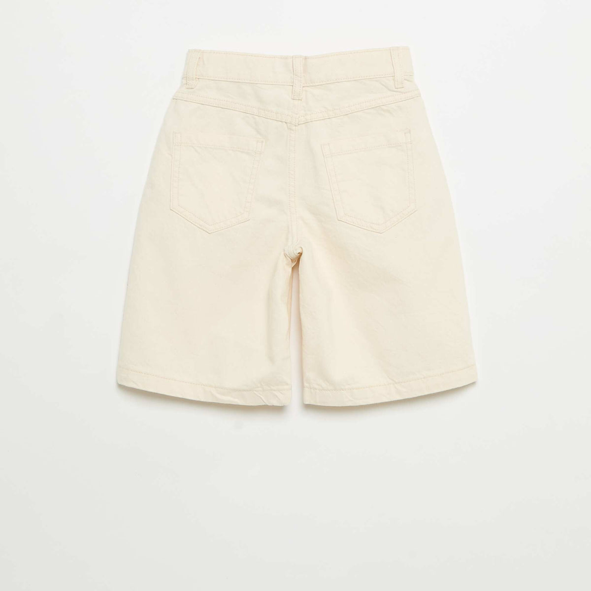 Bermuda en twill 5 poches ECRU