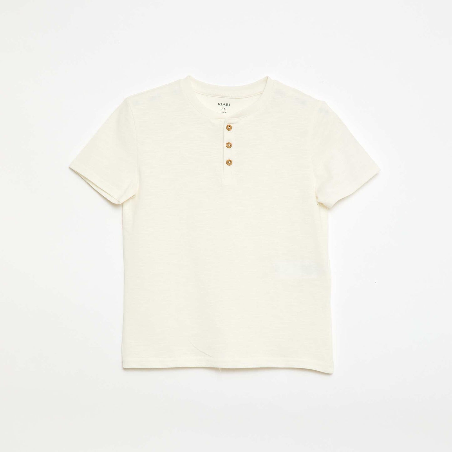 T-shirt à col tunisien BLANC
