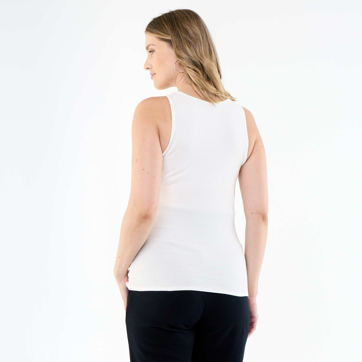 Débardeur de grossesse à emmanchures américaines BLANC