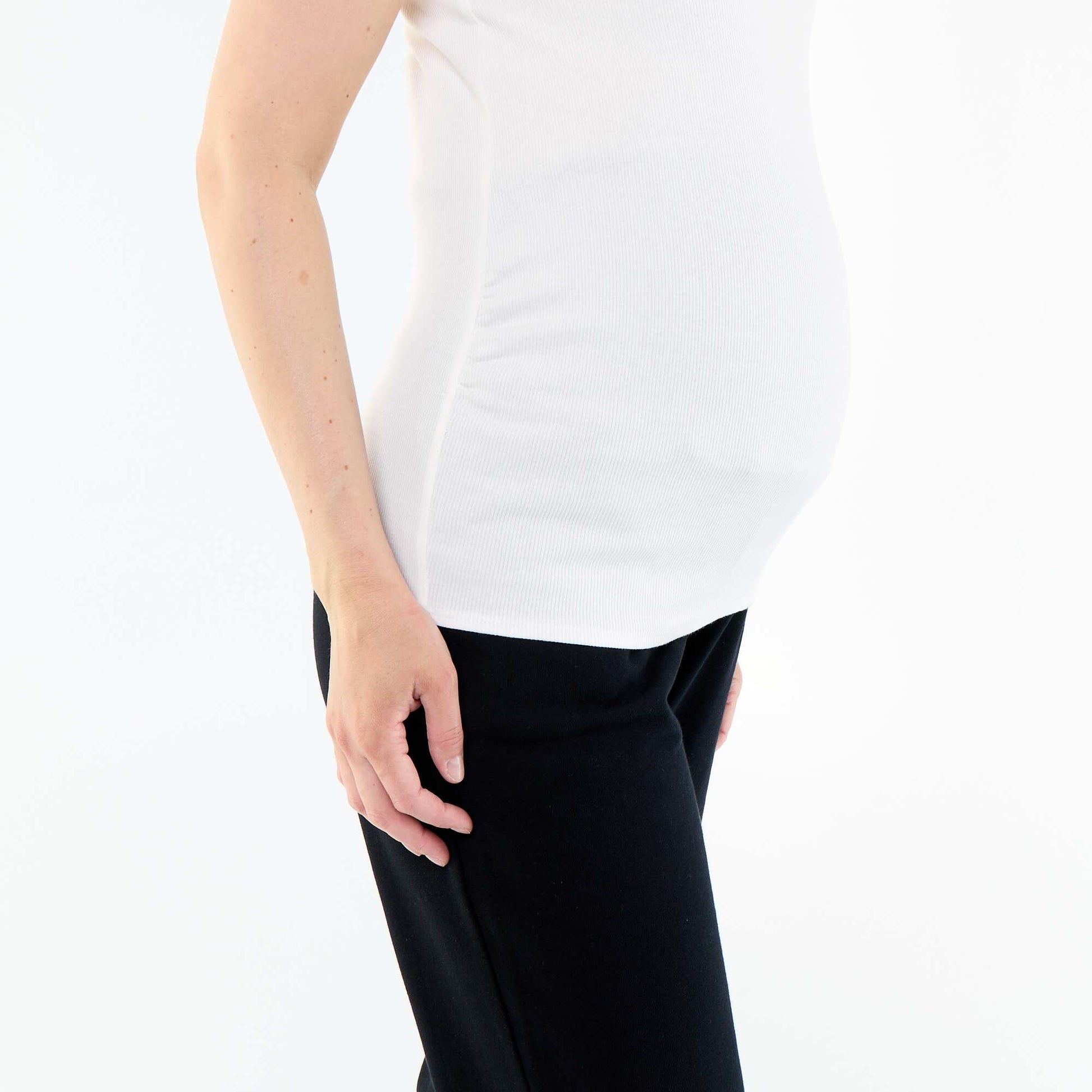 Débardeur de grossesse à emmanchures américaines BLANC