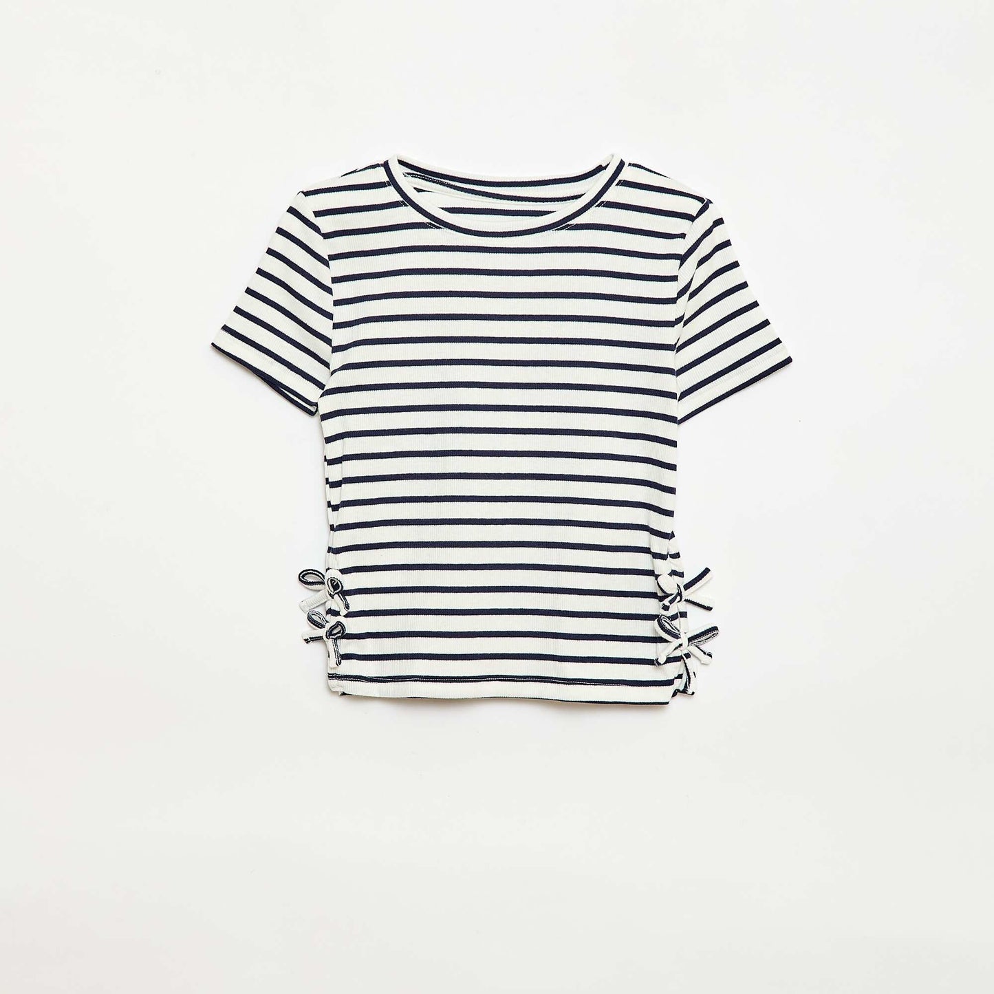 T-shirt avec nœuds fantaisie BLEU