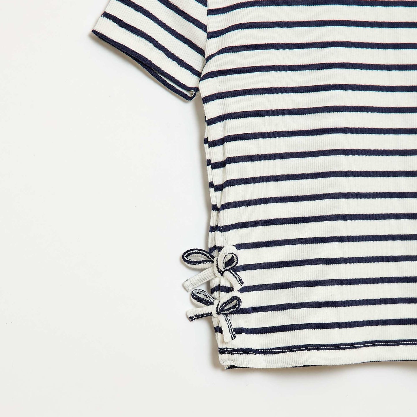 T-shirt avec nœuds fantaisie BLEU