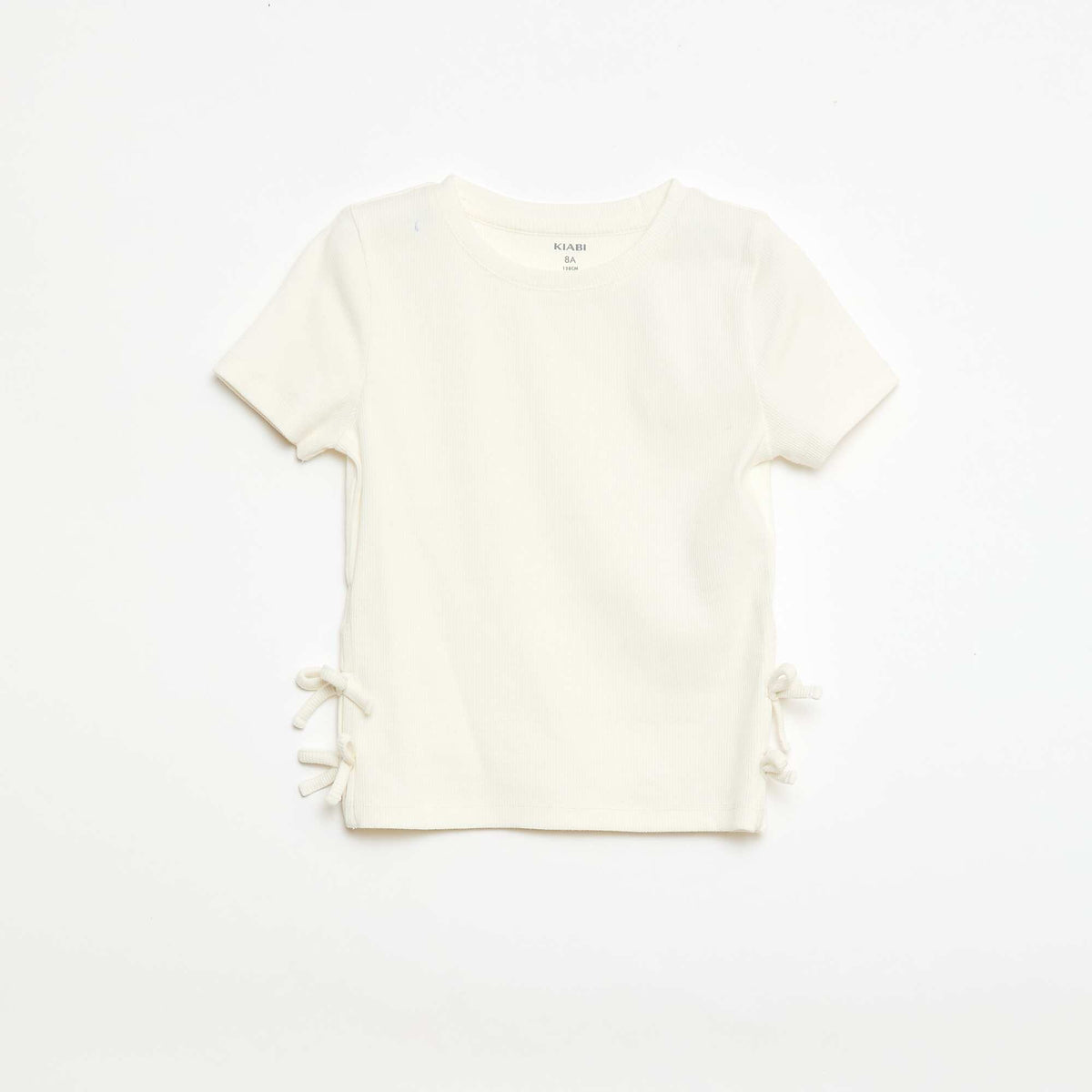 T-shirt avec nœuds fantaisie BLANC