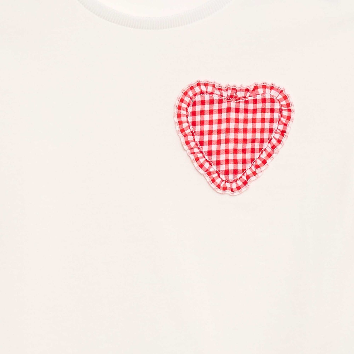 T-shirt avec patch vichy BLANC