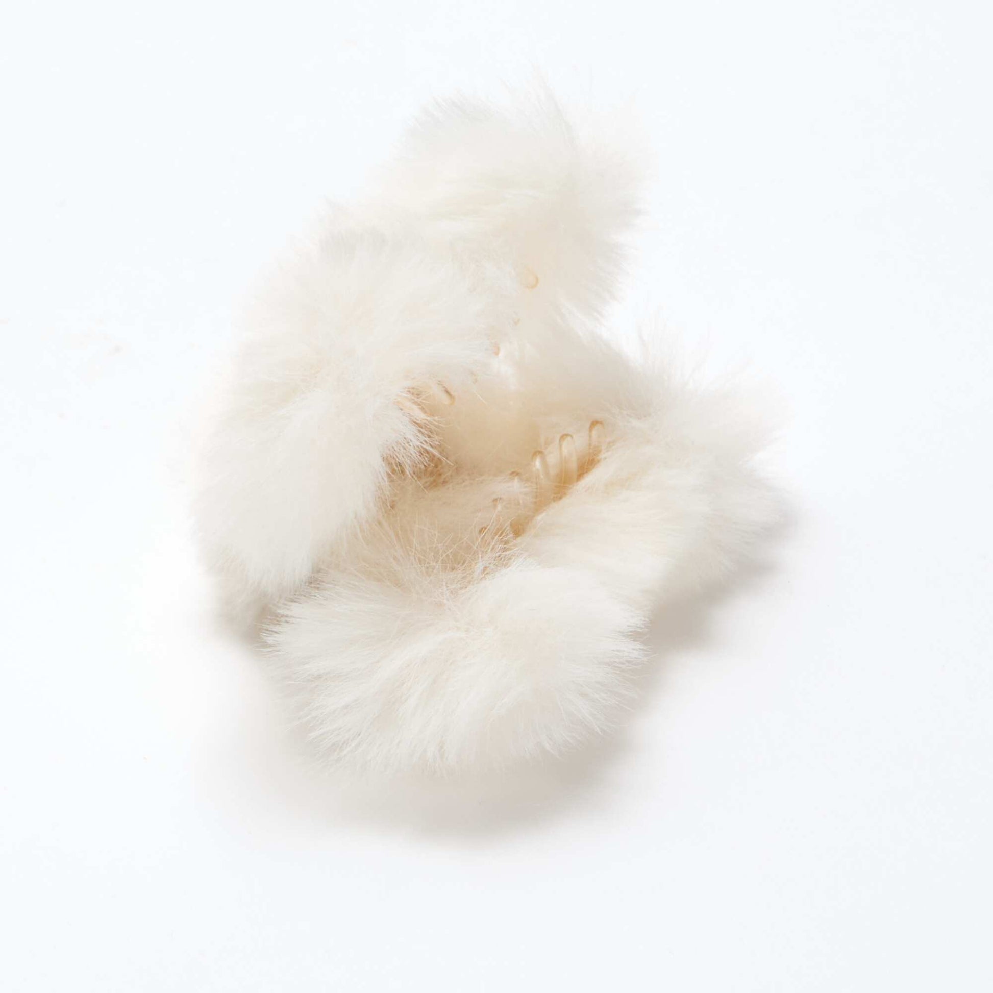 Pinces crabe en maille peluche BLANC