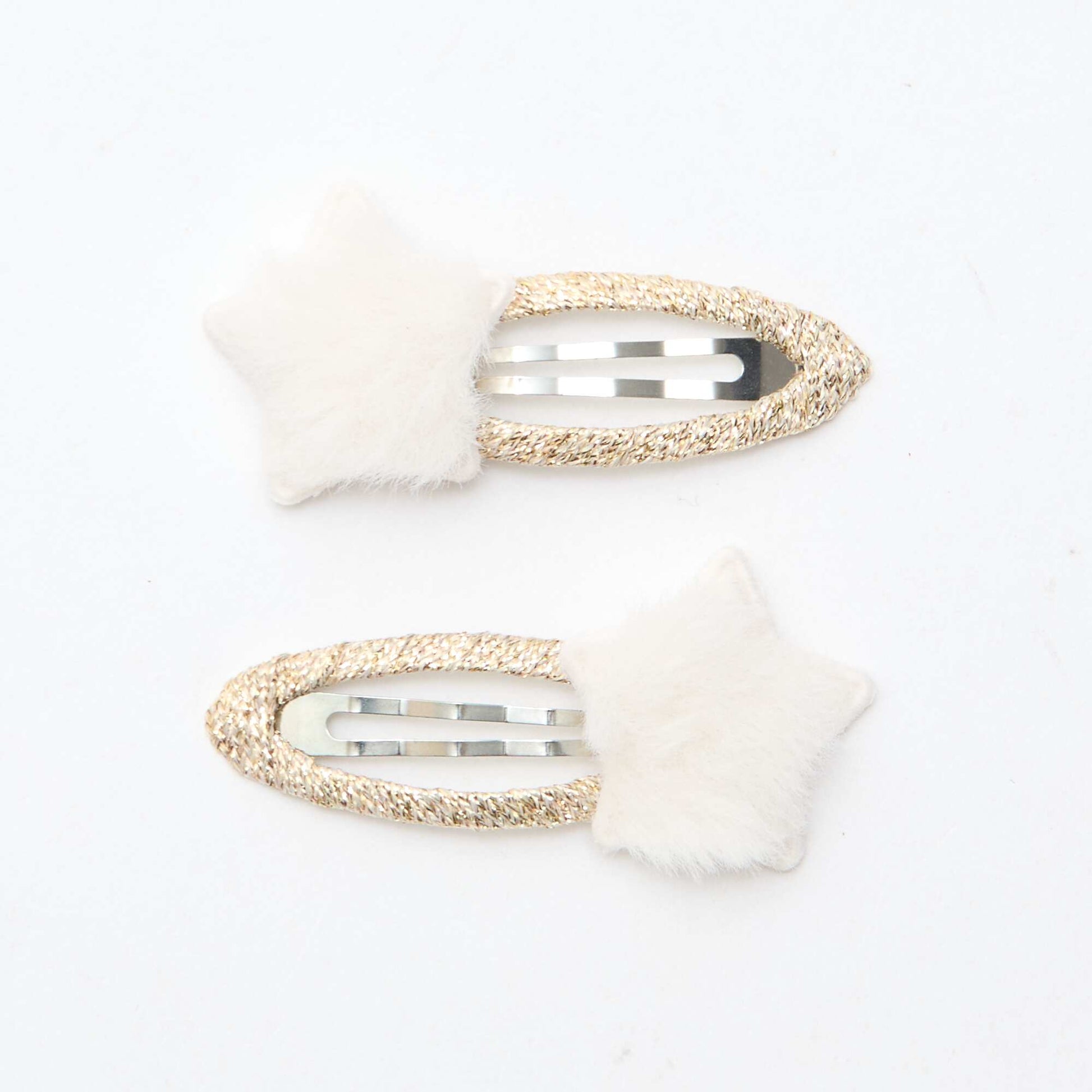 Pinces croco 'étoile' BLANC