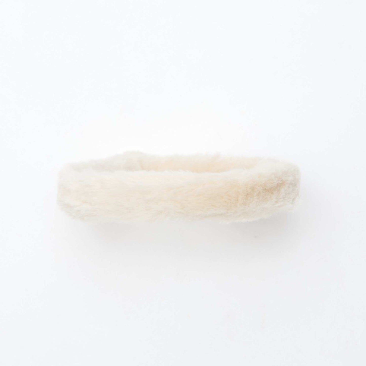 Serre-tête en maille peluche BLANC