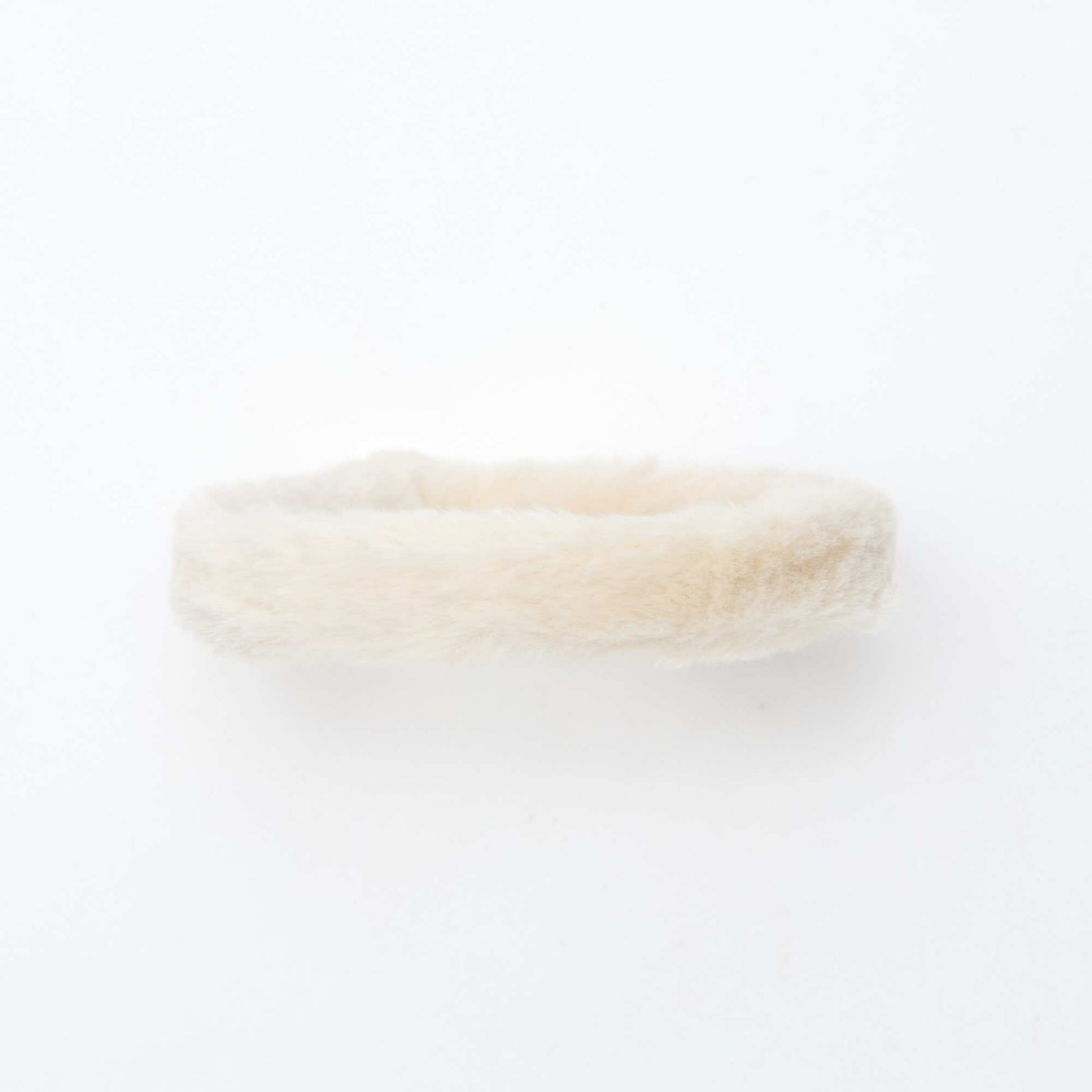 Serre-tête en maille peluche BLANC