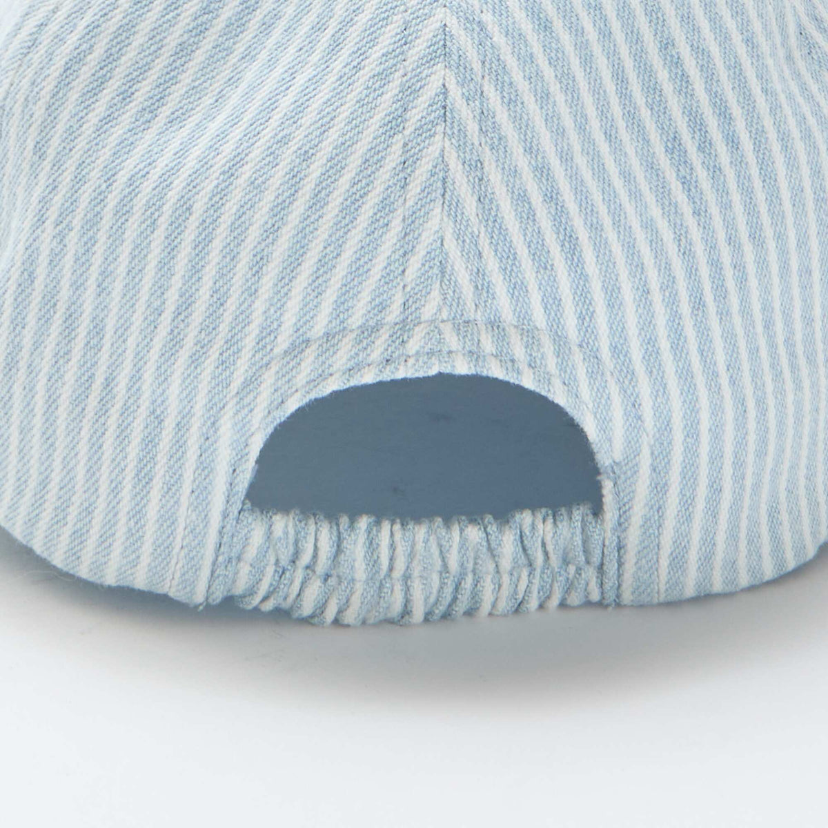 Casquette rayée avec patch brodé BLEU