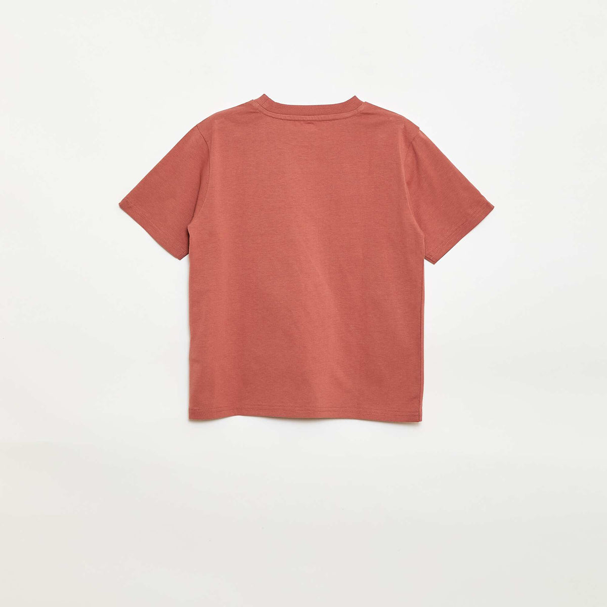 T-shirt à manches courtes brodé ROUGE
