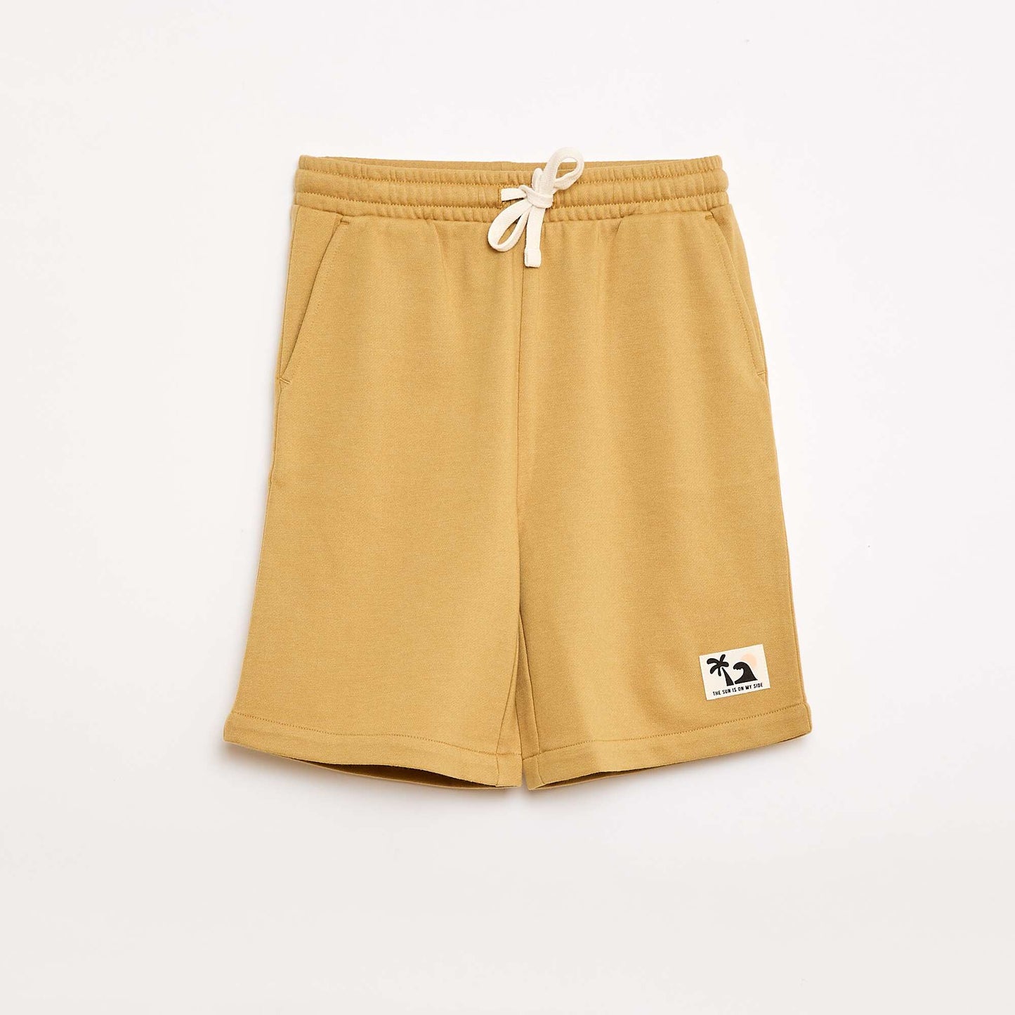 Ensemble t-shirt + short style damier - 2 pièces JAUNE