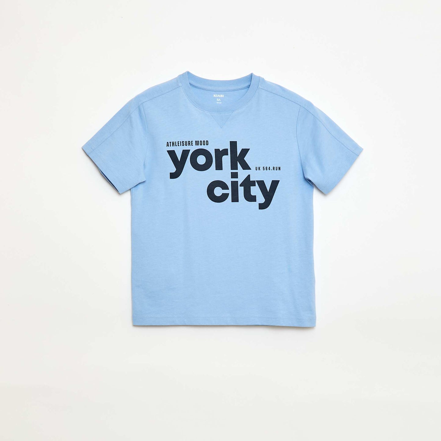 T-shirt imprimé à message BLEU