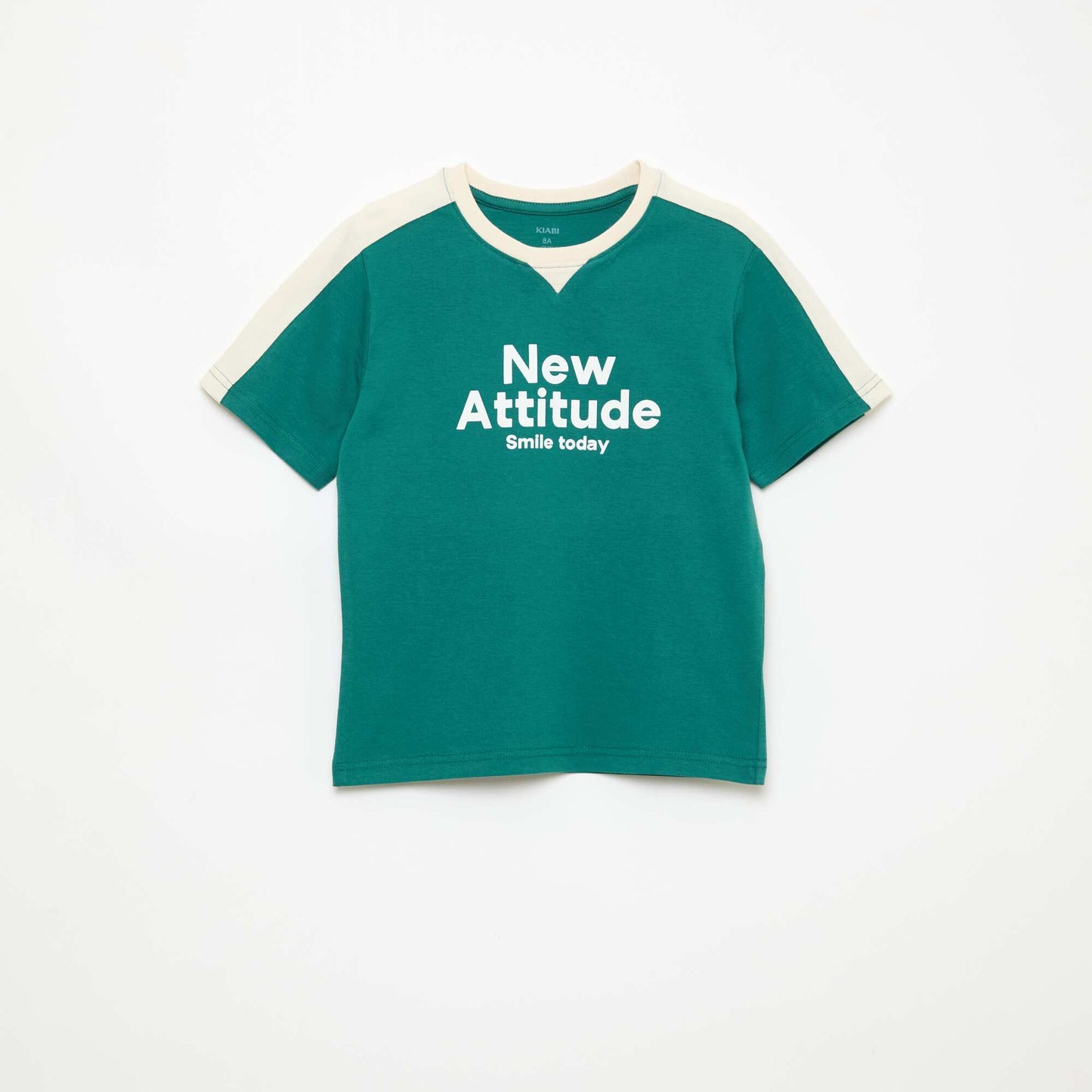 T-shirt imprimé à message VERT