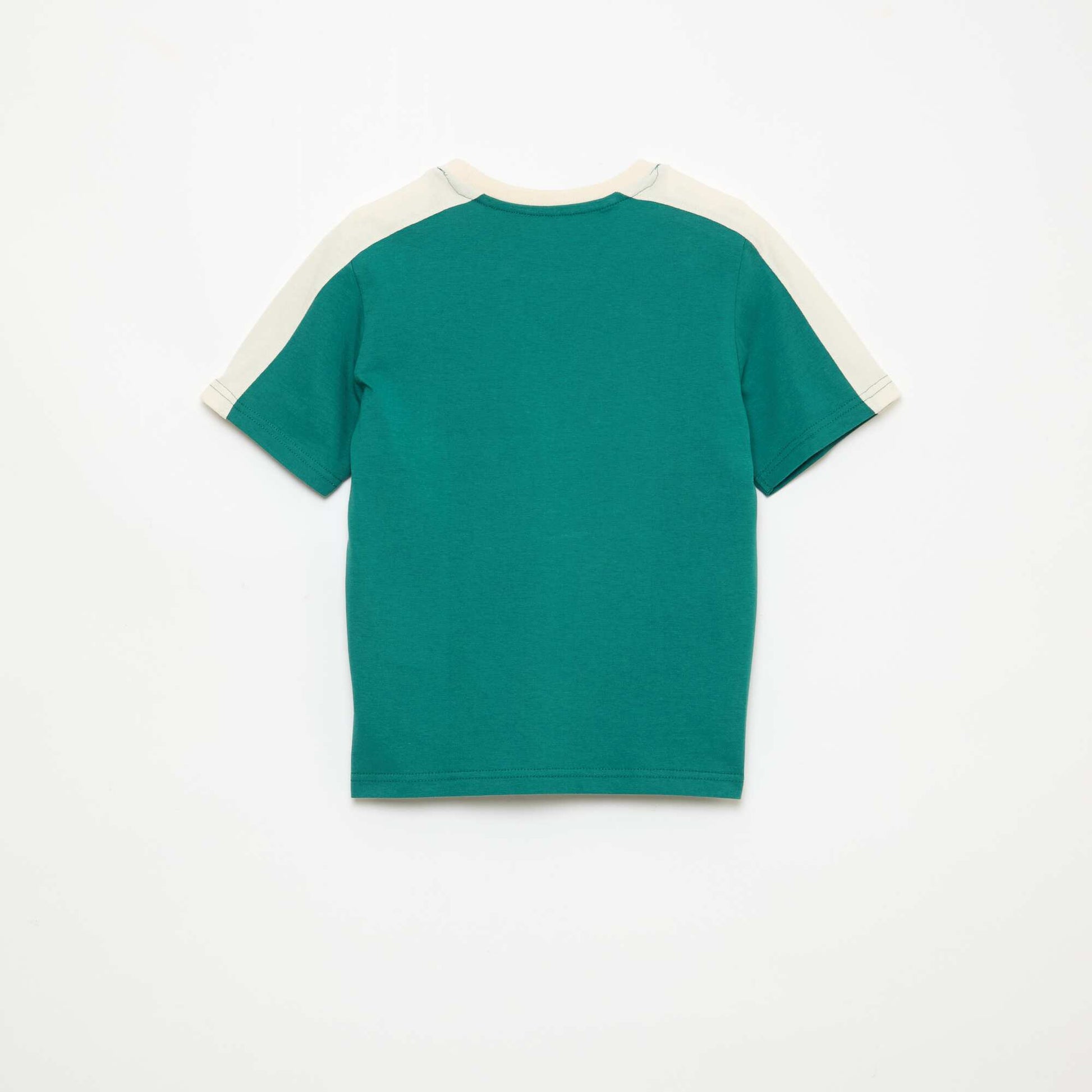 T-shirt imprimé à message VERT
