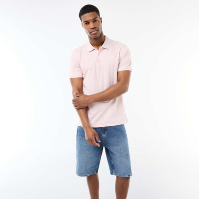 Polo avec broderie sur poitrine ROSE