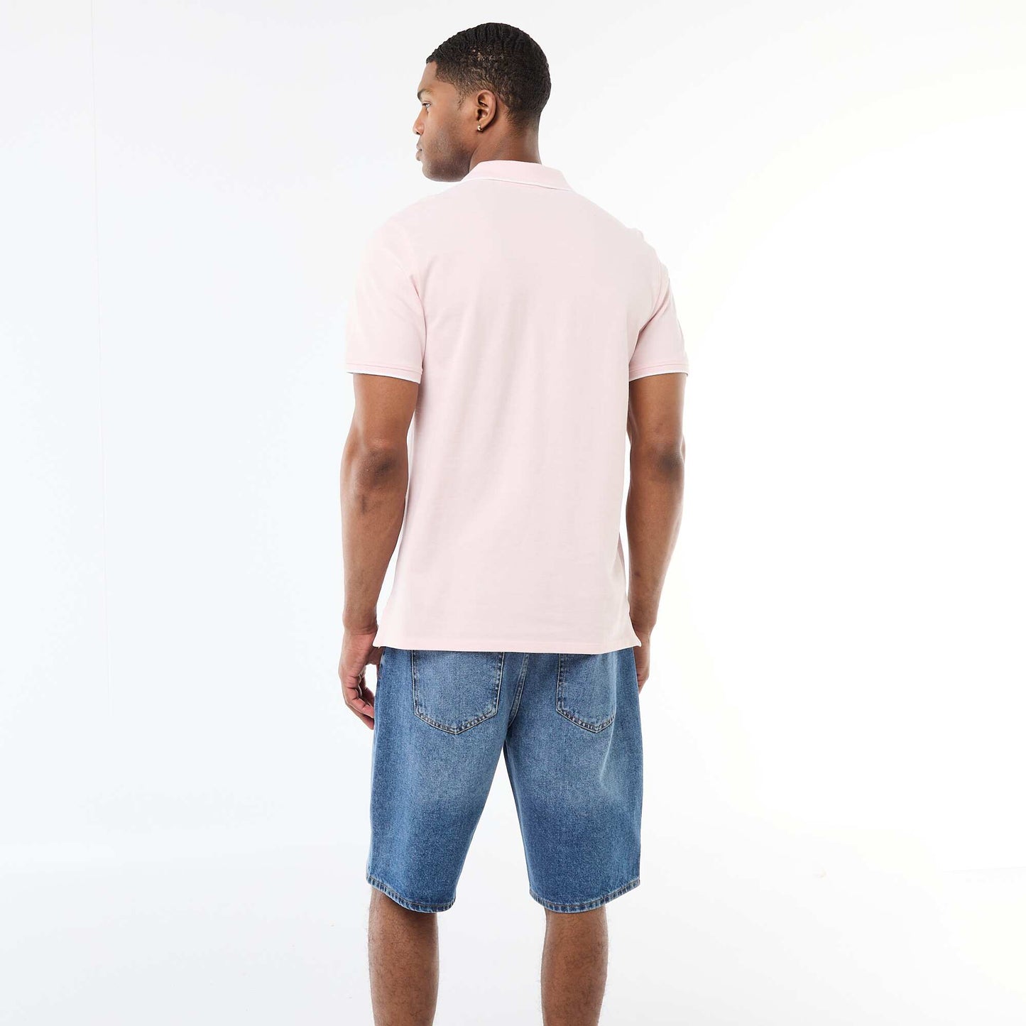 Polo avec broderie sur poitrine ROSE