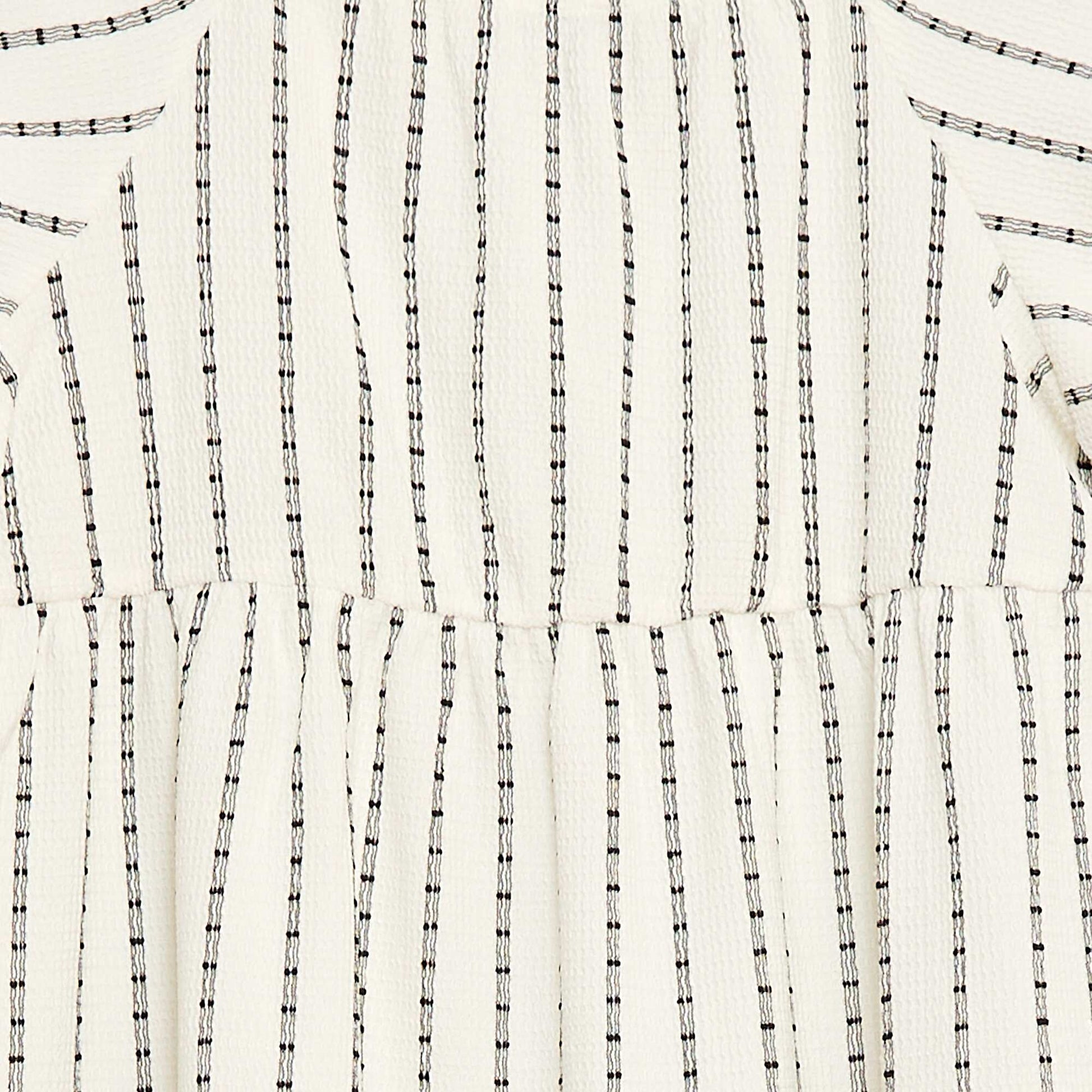 Robe légère à étage BLANC