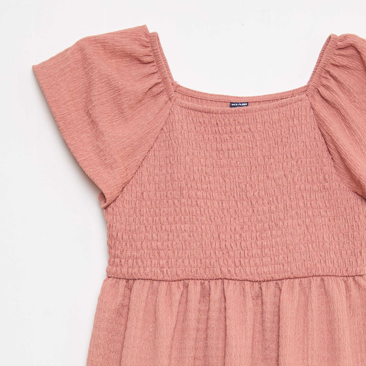 Robe en maille gaufrée uni ROSE