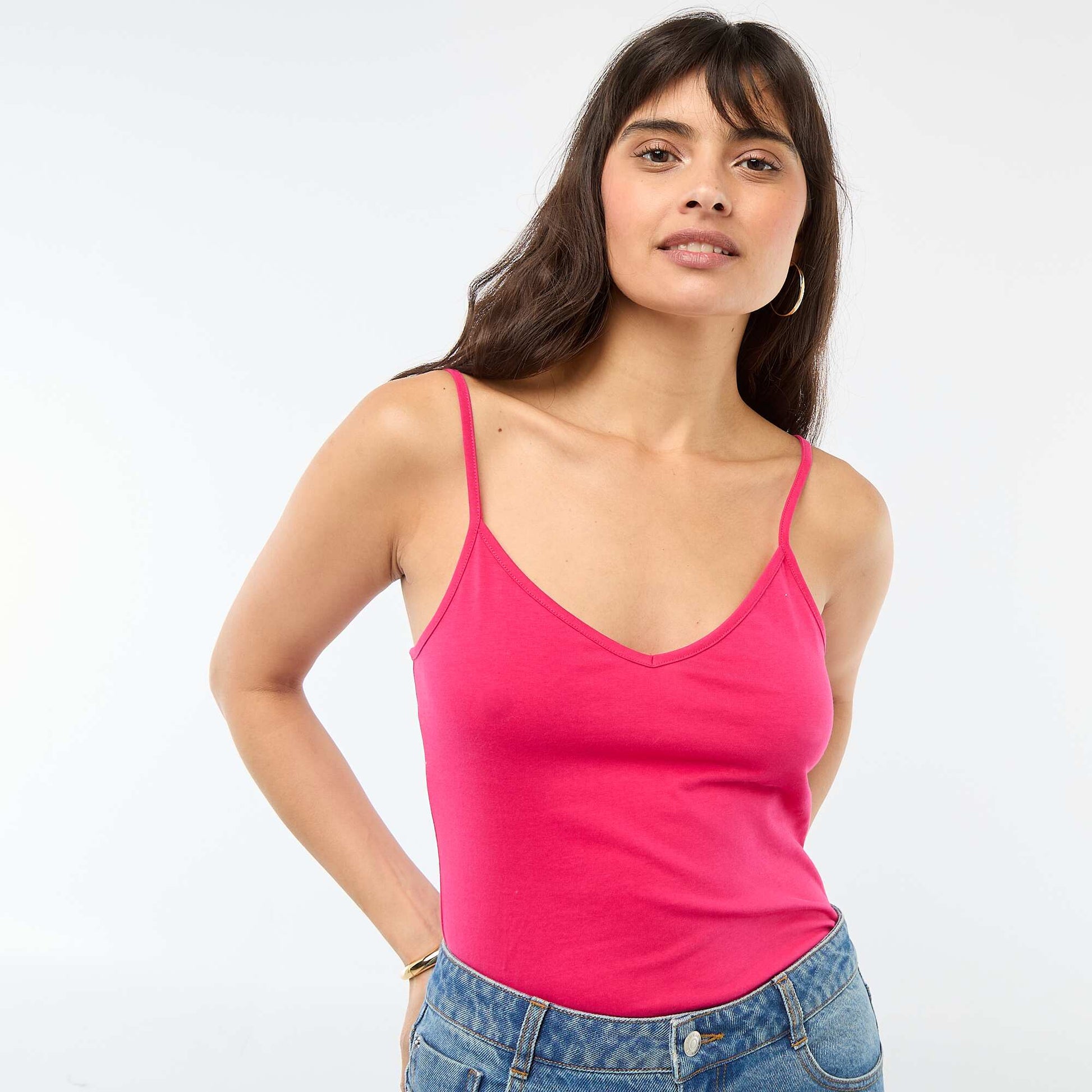 Débardeur fines bretelles ROSE