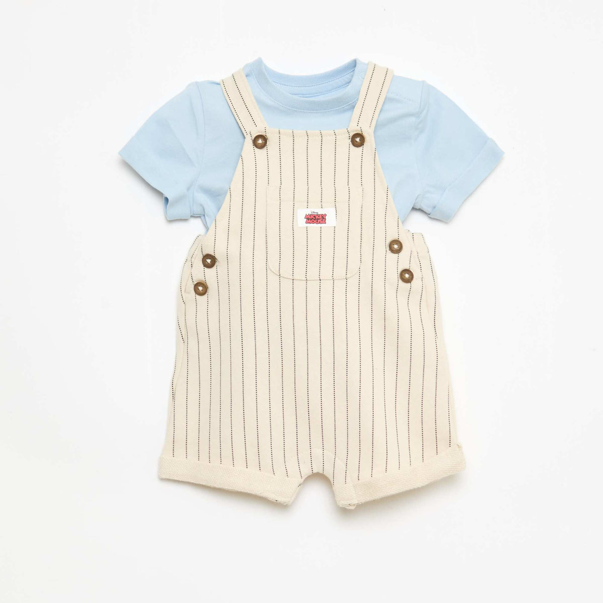 Ensemble t-shirt + salopette 'Disney' 'Mickey' - 2 pièces BLEU