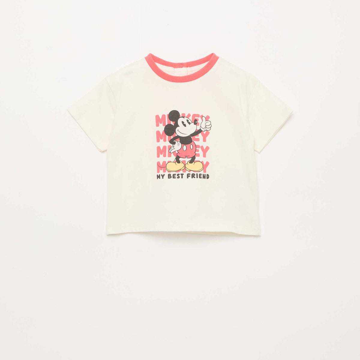 T-shirt imprimé 'Mickey' à manches courtes BLANC