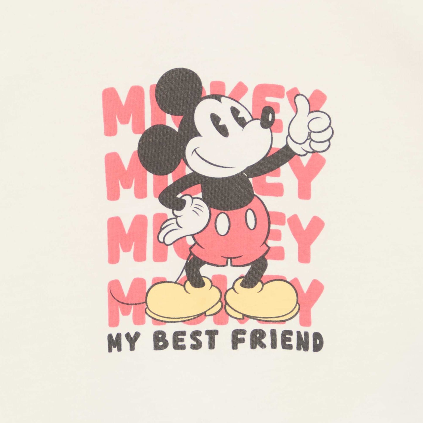 T-shirt imprimé 'Mickey' à manches courtes BLANC