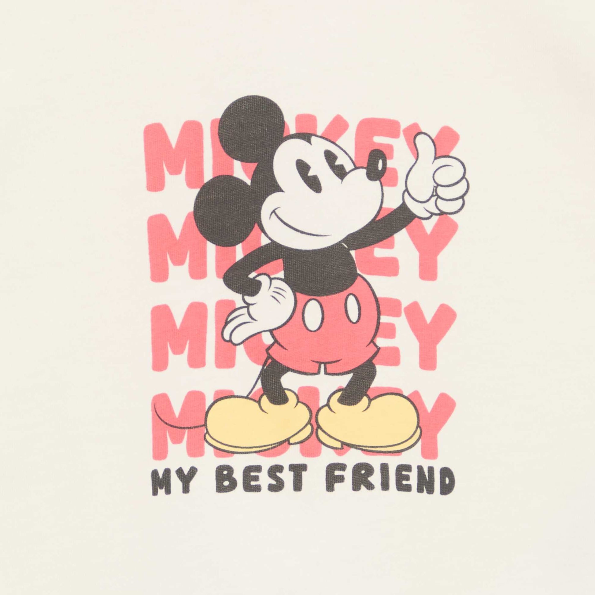 T-shirt imprimé 'Mickey' à manches courtes BLANC