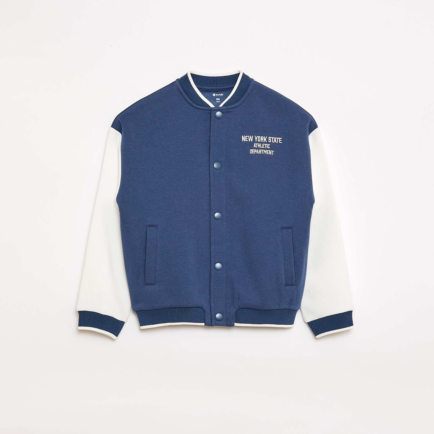Veste esprit universitaire à manches longues BLEU